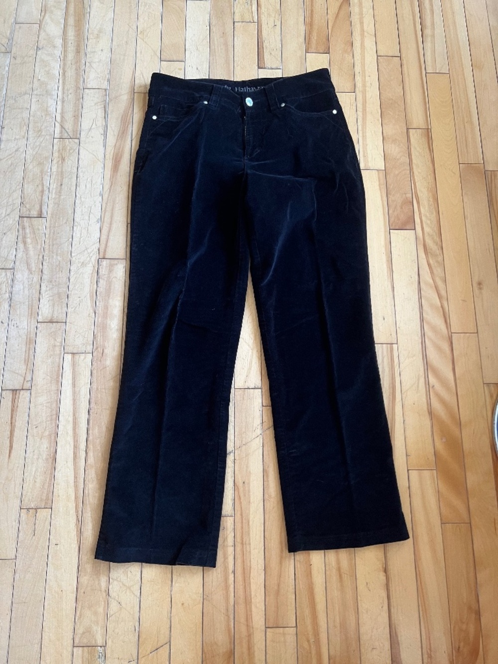 LADY HATHAWAY BLACK VELOUR PANTS size 10